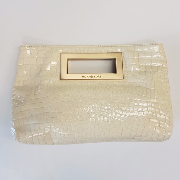 Micheal Kors Alligator Embossed Berkley Clutch - Picture 1 of 6